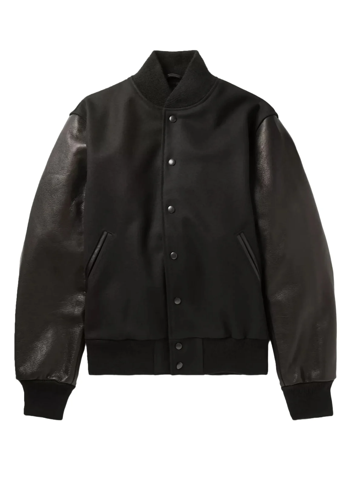 Golden Bear The Albany Wool-Blend and Leather Varsity Jacket - Men