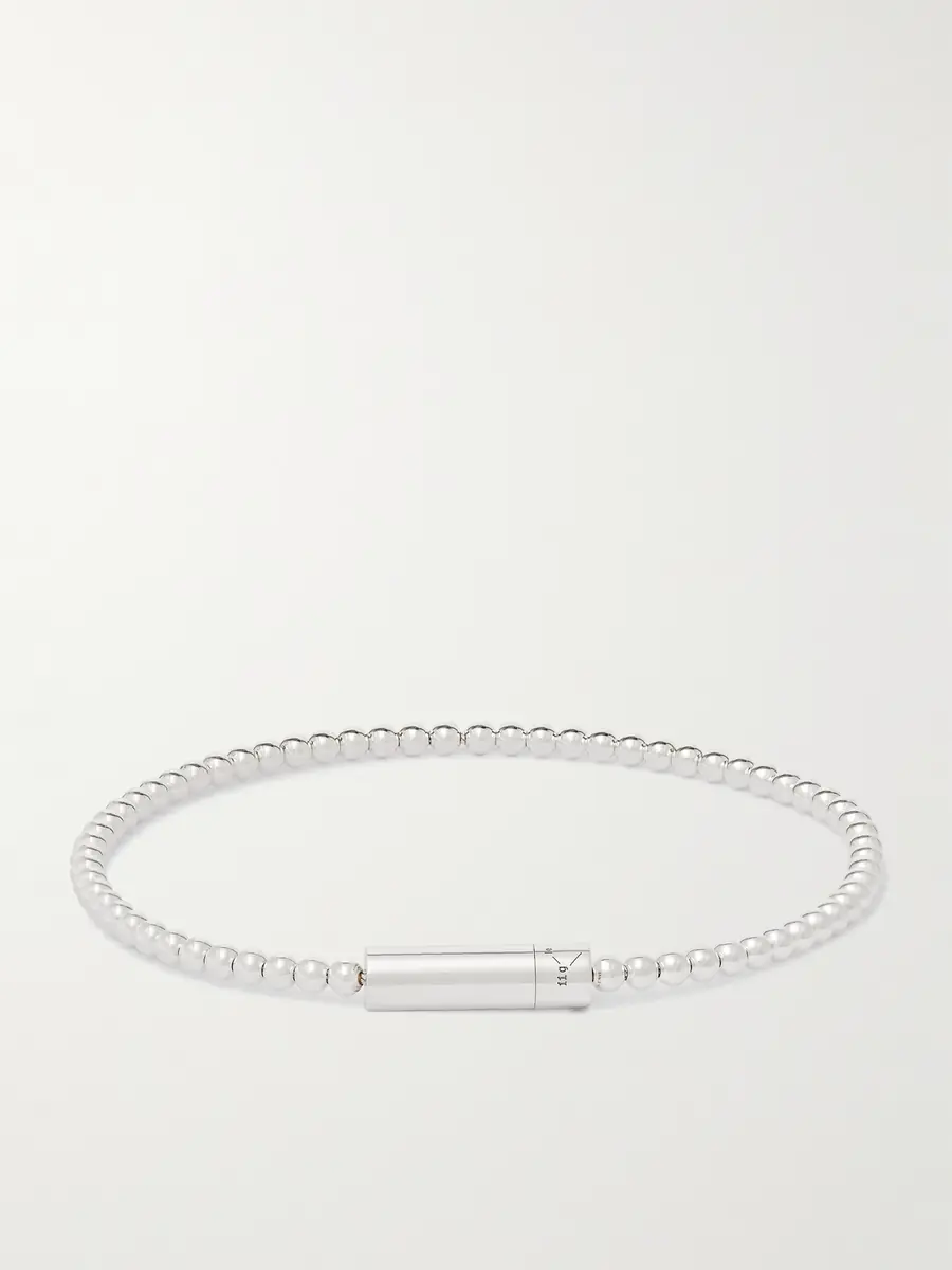 LE GRAMME Le 11 Sterling Silver Beaded Bracelet - Men | Thumbnail 3 LE GRAMME Le 11 Sterling Silver Beaded Bracelet - Men | Thumbnail 3