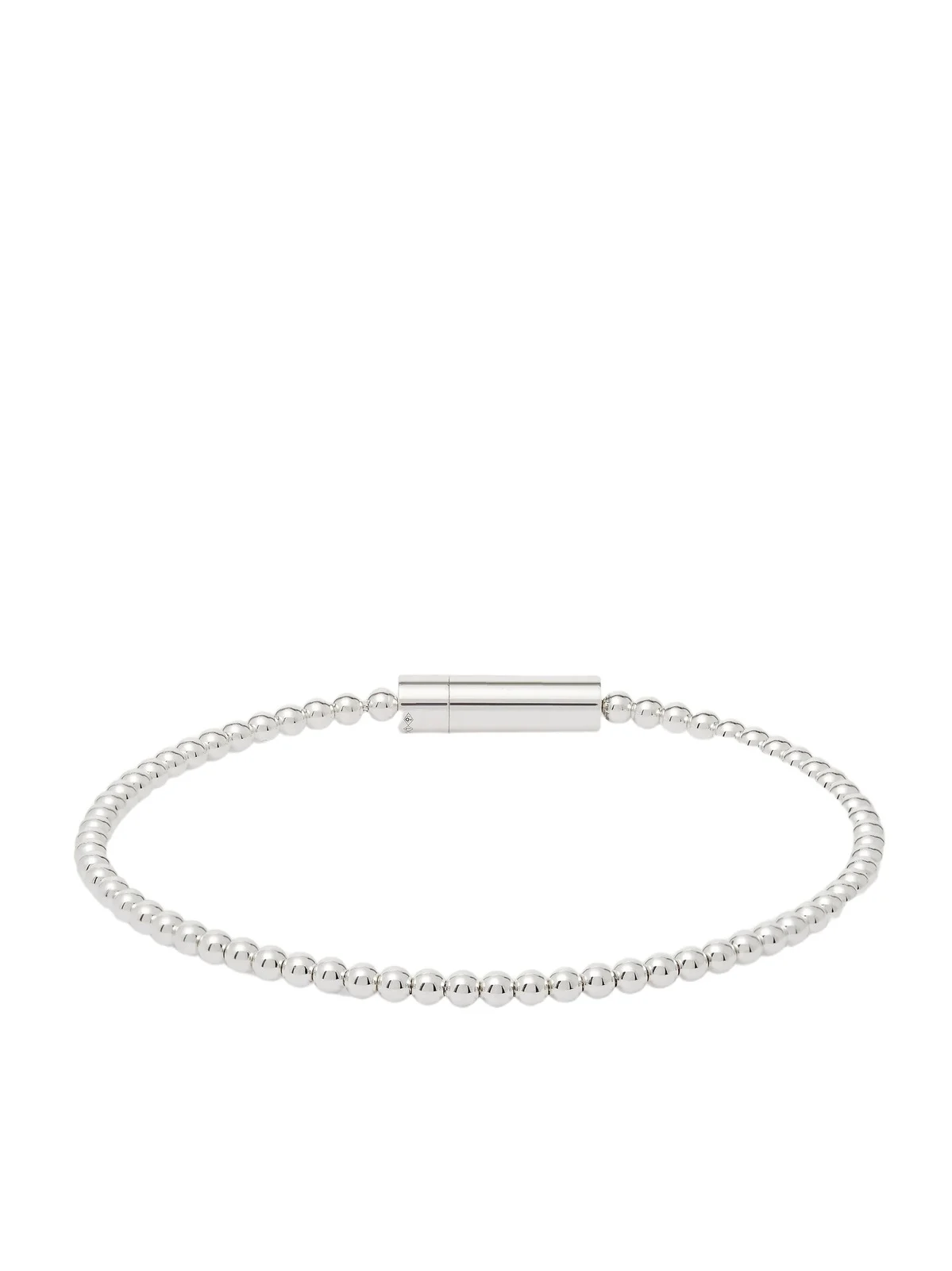 Le 11 Sterling Silver Beaded Bracelet - Men