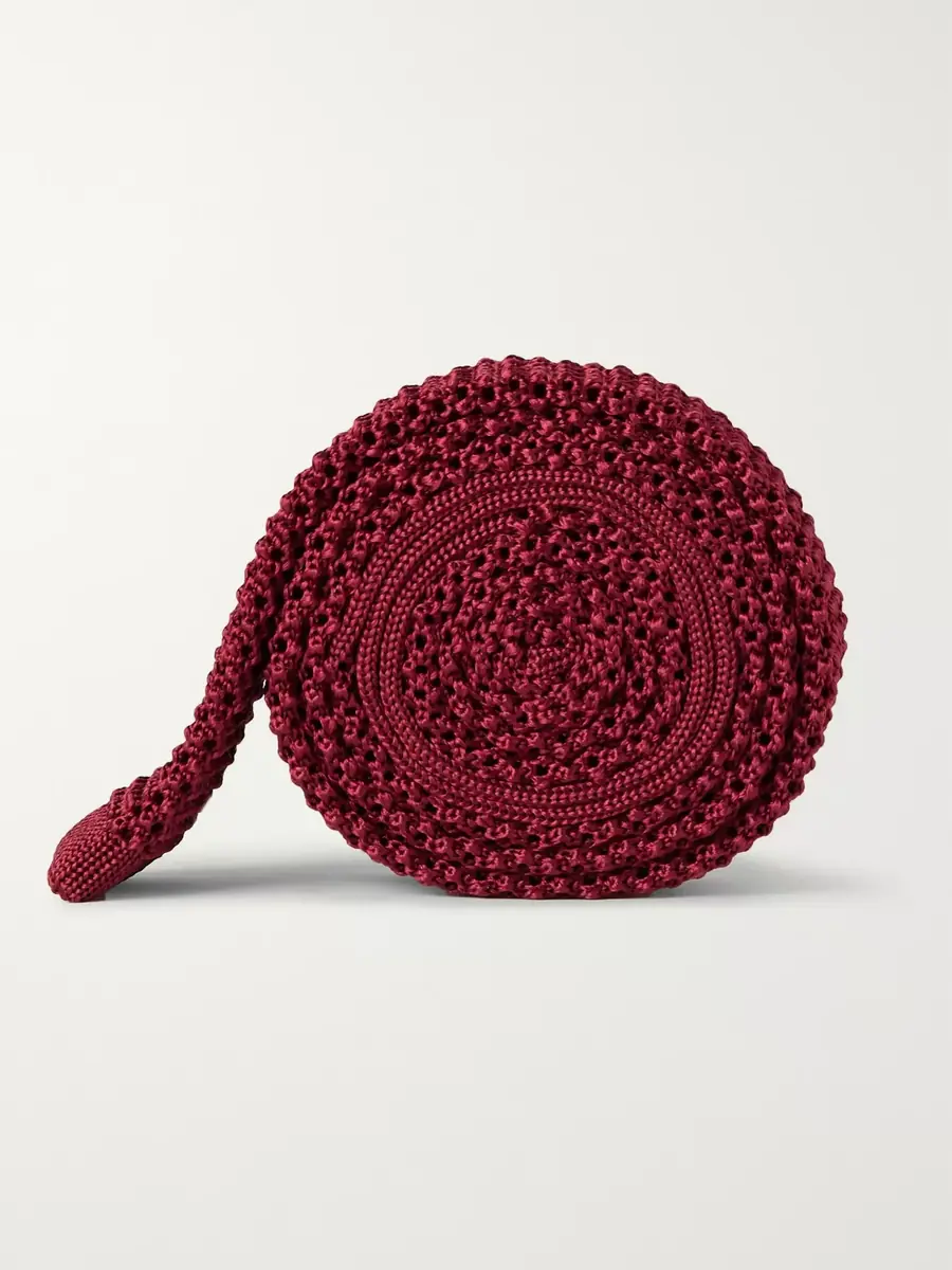 Charvet 5cm Knitted Silk Tie - Men | Thumbnail 5 Charvet 5cm Knitted Silk Tie - Men | Thumbnail 5