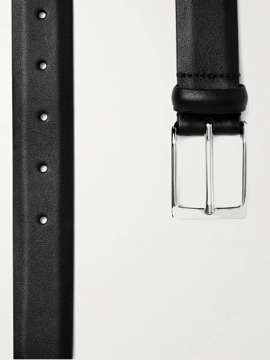 Anderson's 3cm Black Leather Belt - Men | Thumbnail 2 Anderson's 3cm Black Leather Belt - Men | Thumbnail 2