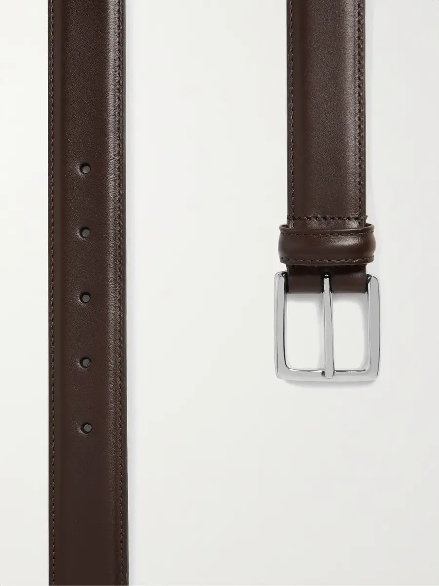 Anderson's 3cm Dark-Brown Leather Belt - Men | Thumbnail 2