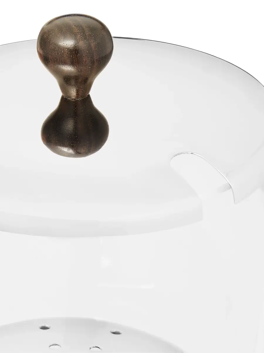 Lorenzi Milano Glass, Stainless Steel and Ebony Ice Bucket - Men | Thumbnail 3 Lorenzi Milano Glass, Stainless Steel and Ebony Ice Bucket - Men | Thumbnail 3