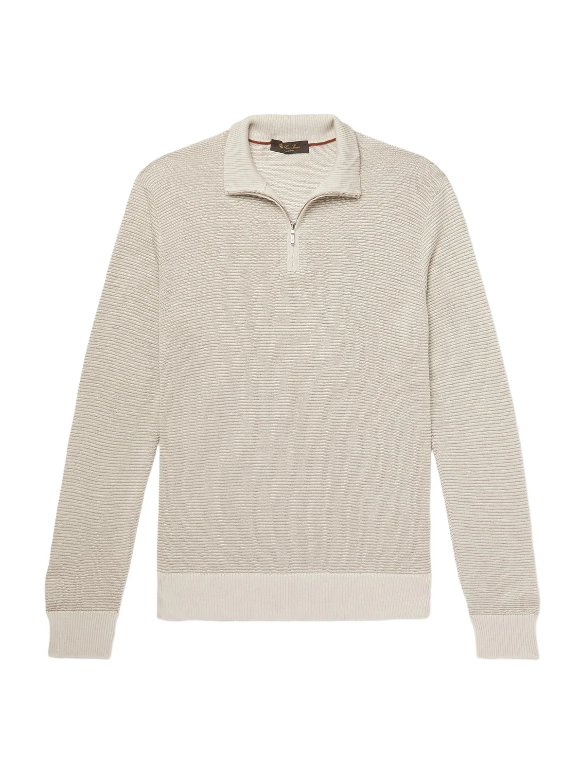 Slim-Fit Ribbed Silk, Cashmere and Linen-Blend Half-Zip Sweater - Men