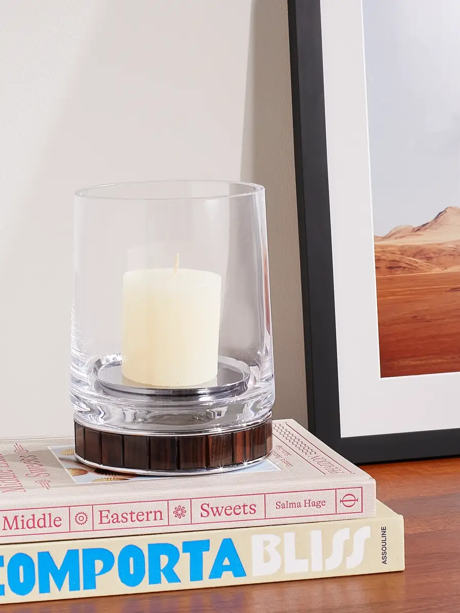 Lorenzi Milano Ebony and Glass Candle Holder - Men | Thumbnail 2