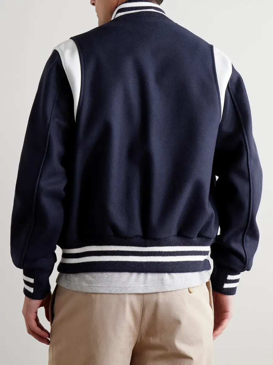 Golden Bear The Hayes Leather-Panelled Wool-Blend Varsity Jacket - Men | Thumbnail 3 Golden Bear The Hayes Leather-Panelled Wool-Blend Varsity Jacket - Men | Thumbnail 3
