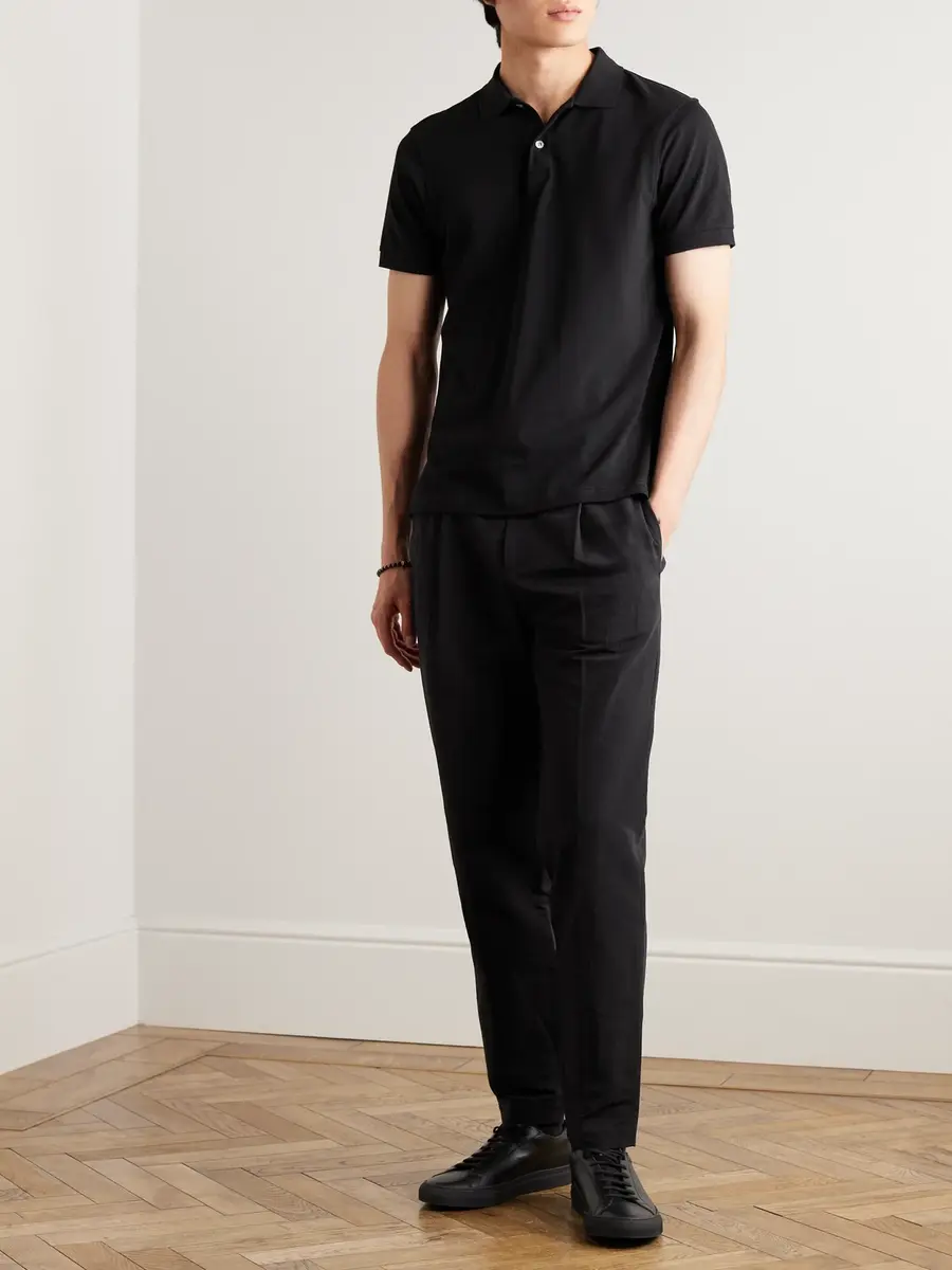 Sunspel Cotton-Piqué Polo Shirt - Men | Thumbnail 2 Sunspel Cotton-Piqué Polo Shirt - Men | Thumbnail 2