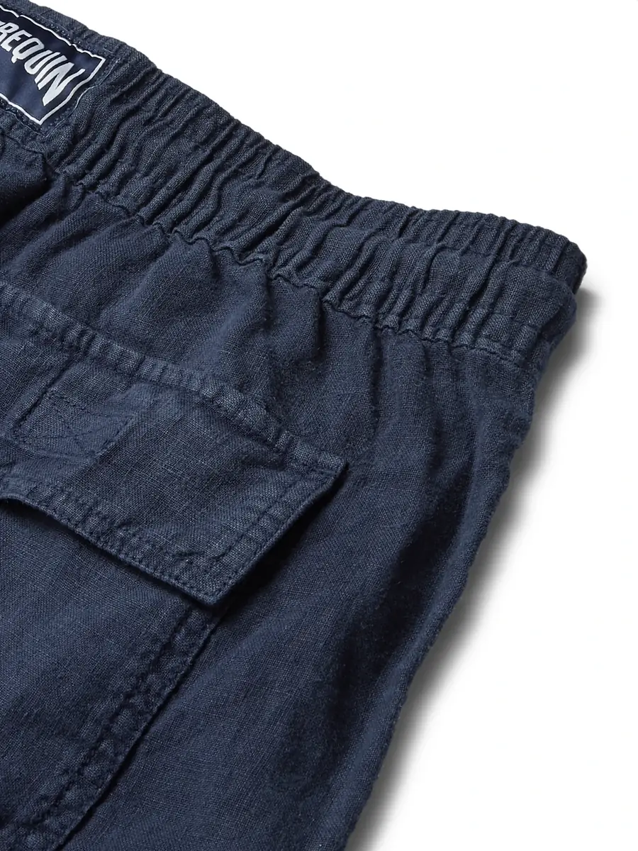 Vilebrequin Pacha Wide-Leg Linen Drawstring Trousers - Men | Thumbnail 5 Vilebrequin Pacha Wide-Leg Linen Drawstring Trousers - Men | Thumbnail 5