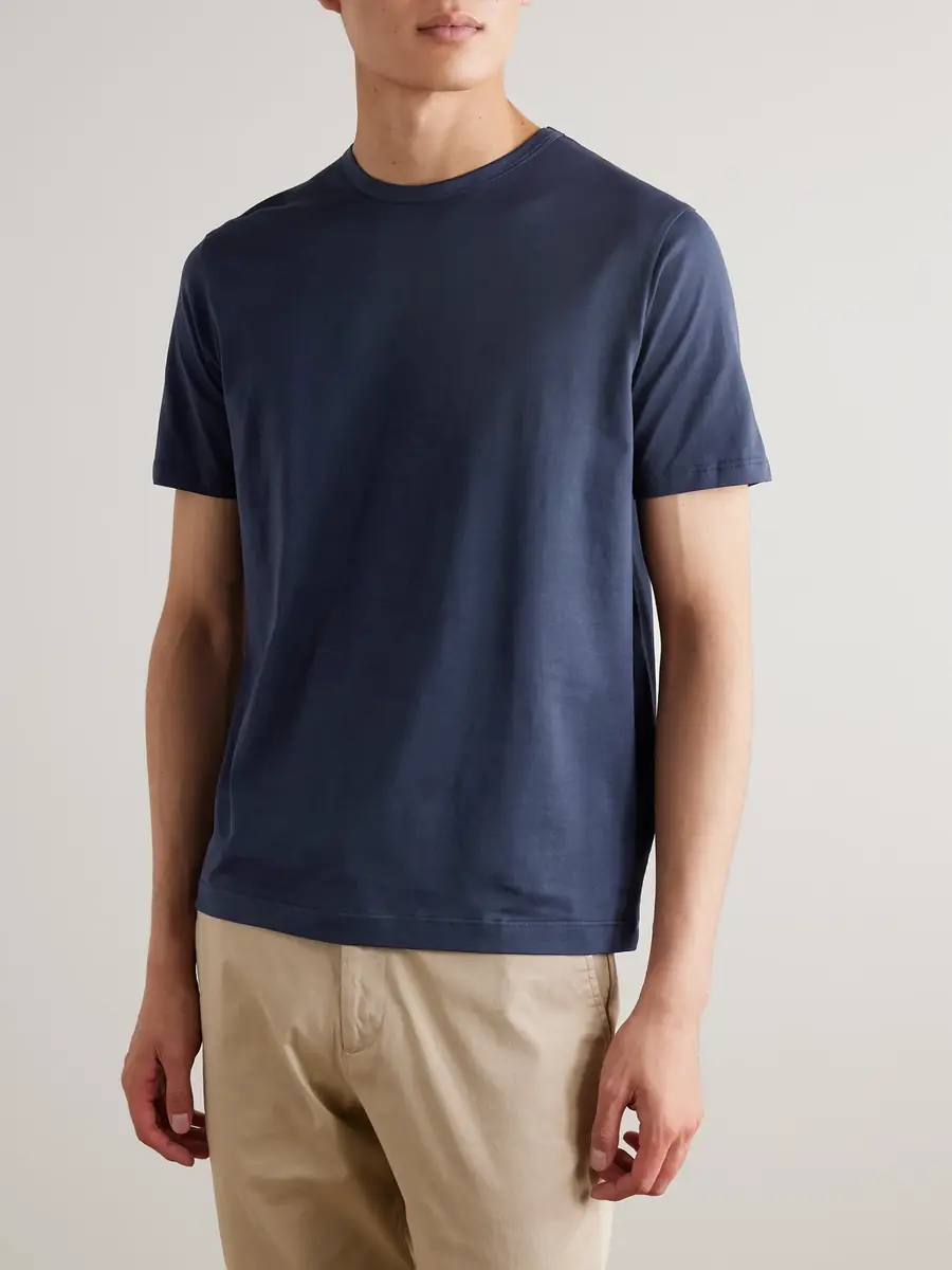Sunspel Pima Cotton-Jersey T-Shirt - Men | Thumbnail 3 Sunspel Pima Cotton-Jersey T-Shirt - Men | Thumbnail 3