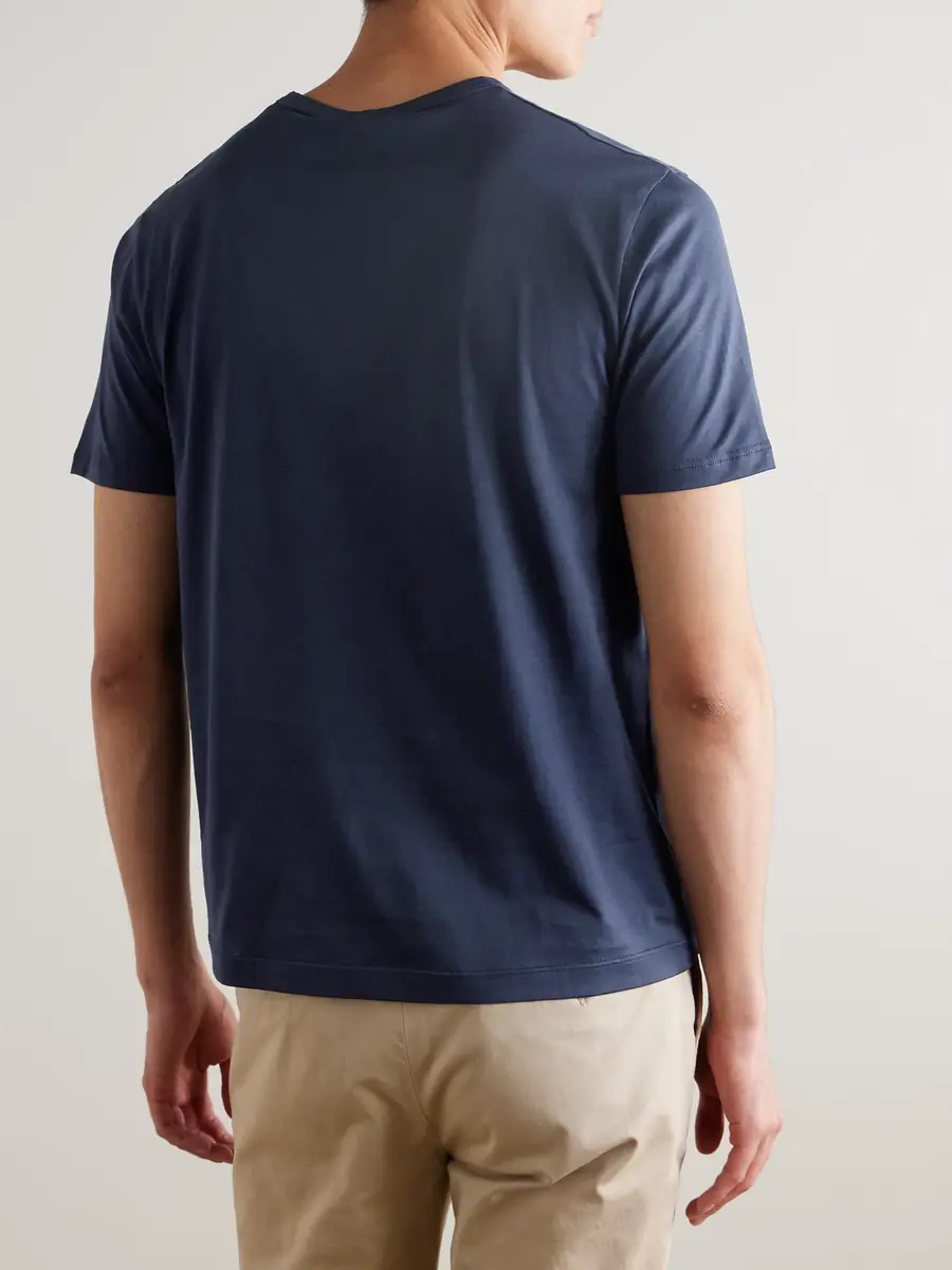 Sunspel Pima Cotton-Jersey T-Shirt - Men | Thumbnail 4 Sunspel Pima Cotton-Jersey T-Shirt - Men | Thumbnail 4
