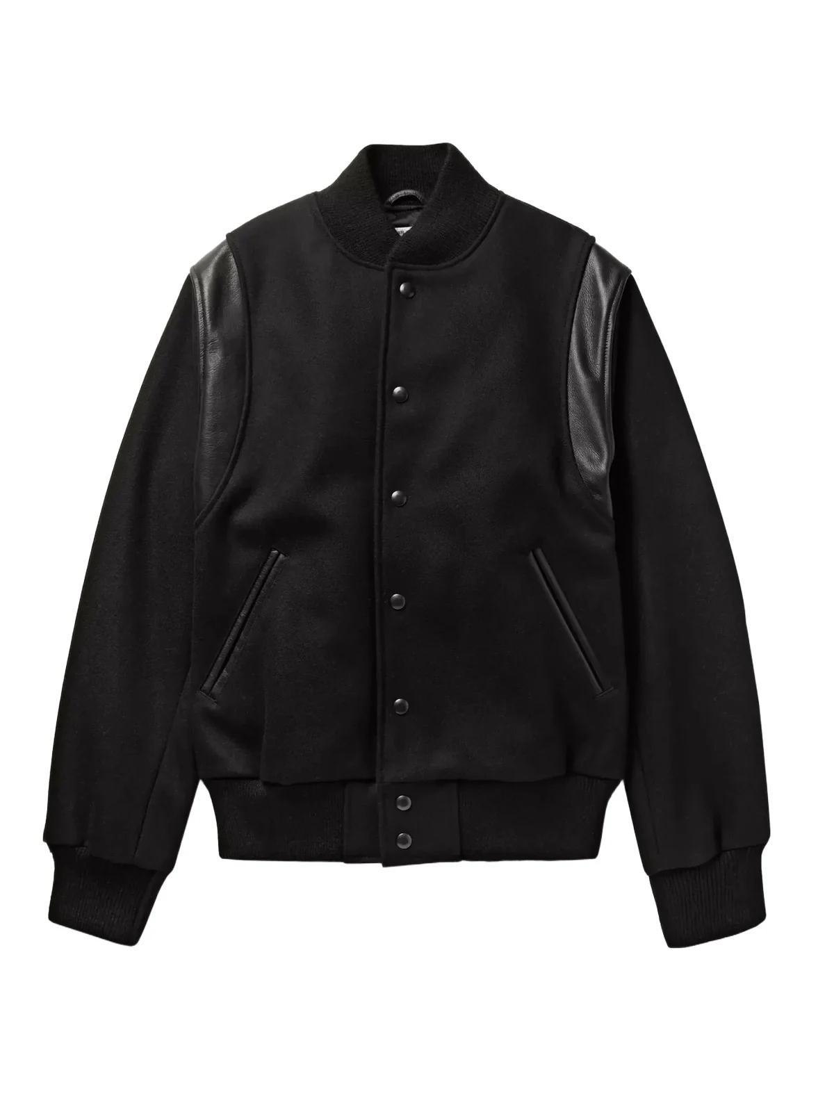 Golden Bear Hayes Leather-Panelled Melton Virgin Wool-Blend Varsity Jacket - Men