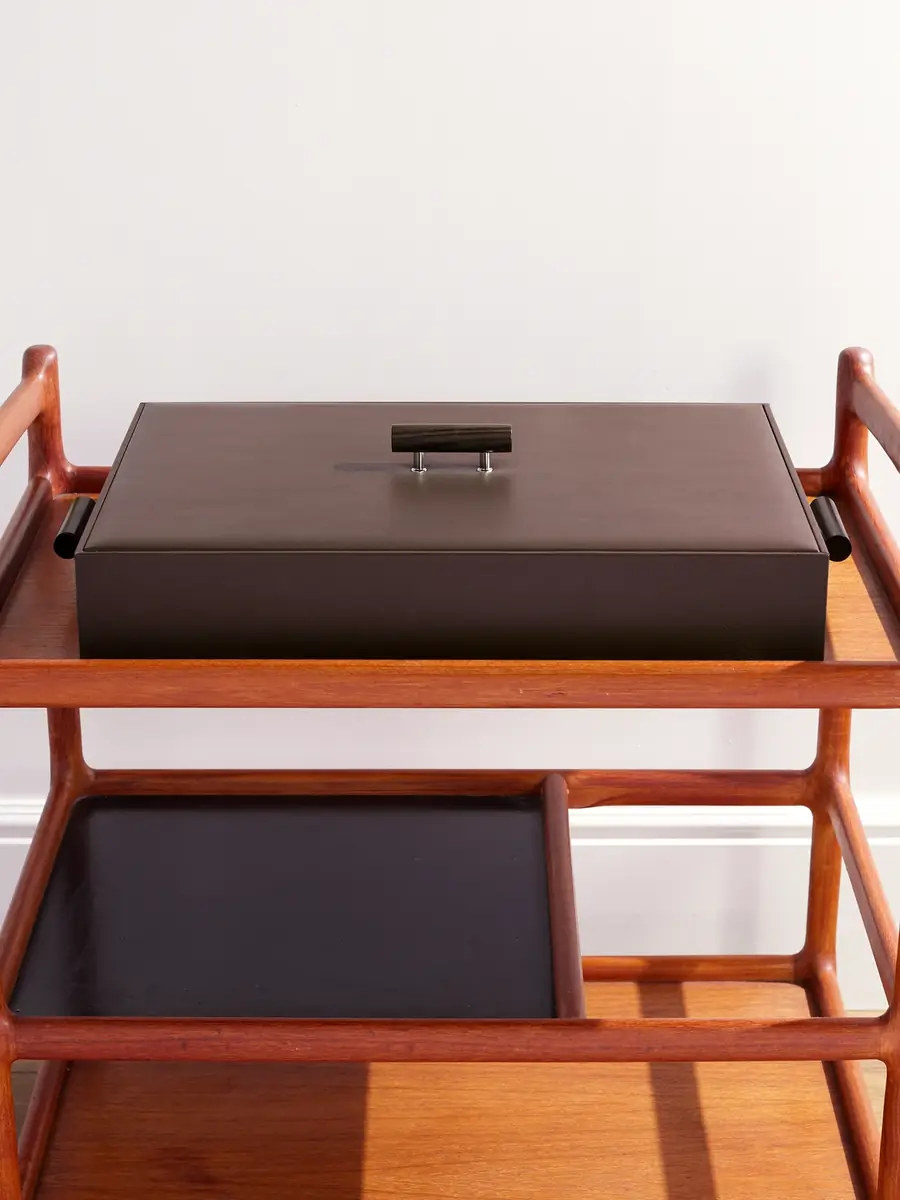 Lorenzi Milano Ebony, Leather and Stainless Steel Bar Set - Men | Thumbnail 3 Lorenzi Milano Ebony, Leather and Stainless Steel Bar Set - Men | Thumbnail 3