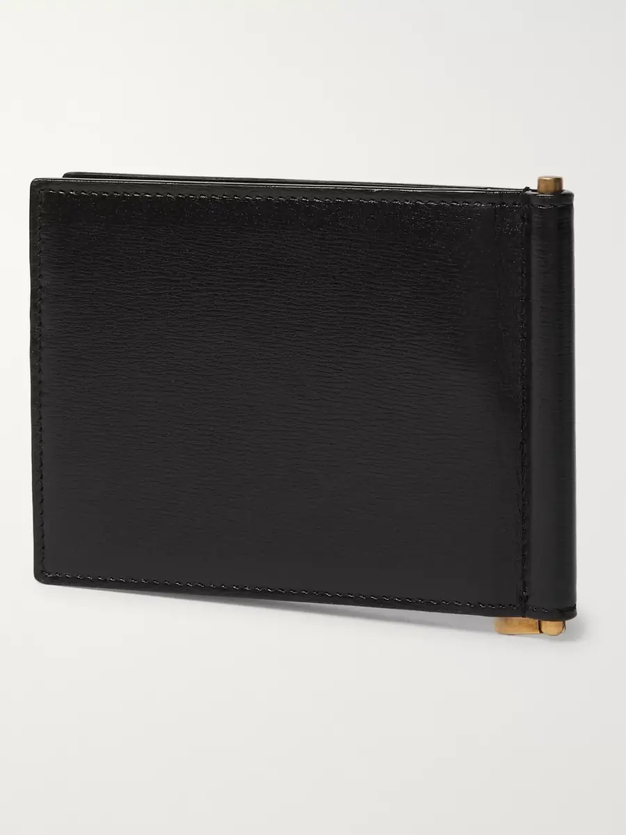 Saint Laurent Logo-Appliquéd Leather Billfold Wallet with Money Clip - Men | Thumbnail 2
