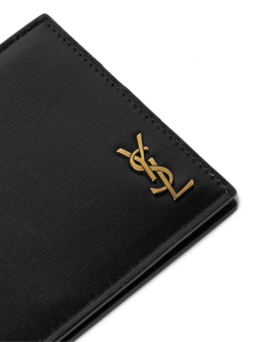 Saint Laurent Logo-Appliquéd Leather Billfold Wallet with Money Clip - Men | Thumbnail 3