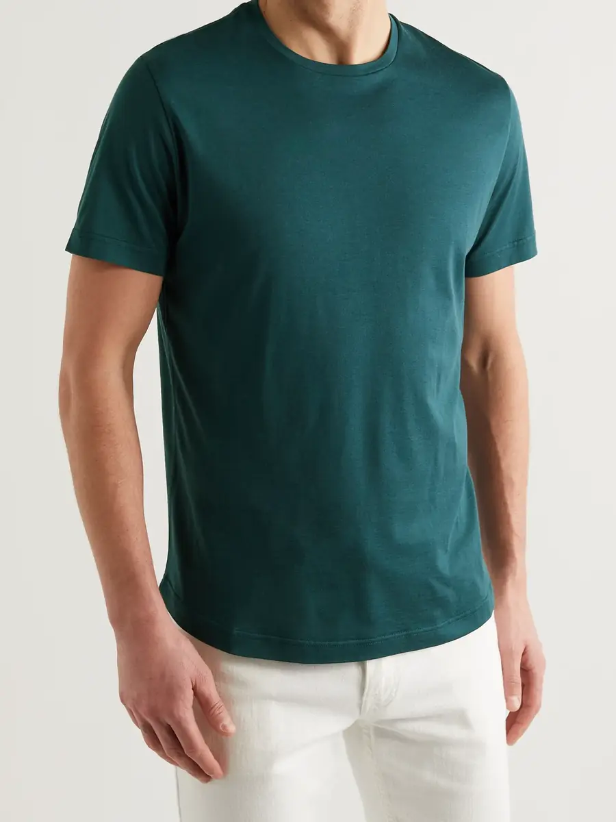 Loro Piana Slim-Fit Silk and Cotton-Blend Jersey T-Shirt - Men | Thumbnail 3 Loro Piana Slim-Fit Silk and Cotton-Blend Jersey T-Shirt - Men | Thumbnail 3