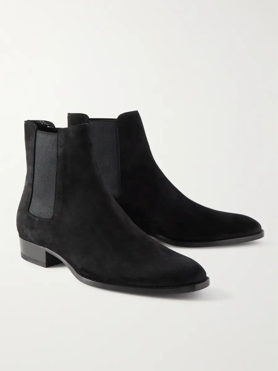 Saint Laurent Wyatt Suede Chelsea Boots - Men | Thumbnail 3 Saint Laurent Wyatt Suede Chelsea Boots - Men | Thumbnail 3