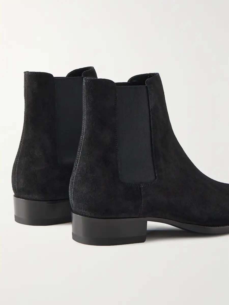 Saint Laurent Wyatt Suede Chelsea Boots - Men | Thumbnail 4 Saint Laurent Wyatt Suede Chelsea Boots - Men | Thumbnail 4
