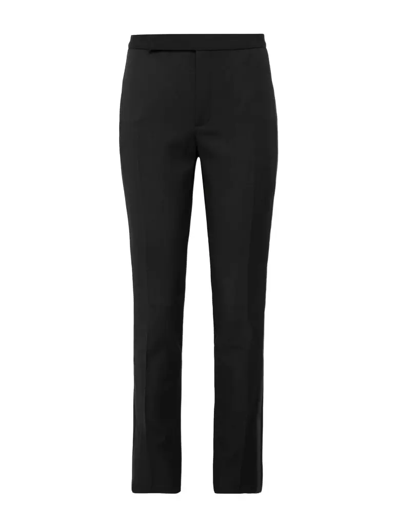 Slim-Fit Virgin Wool Grain de Poudre Trousers - Men Slim-Fit Virgin Wool Grain de Poudre Trousers - Men