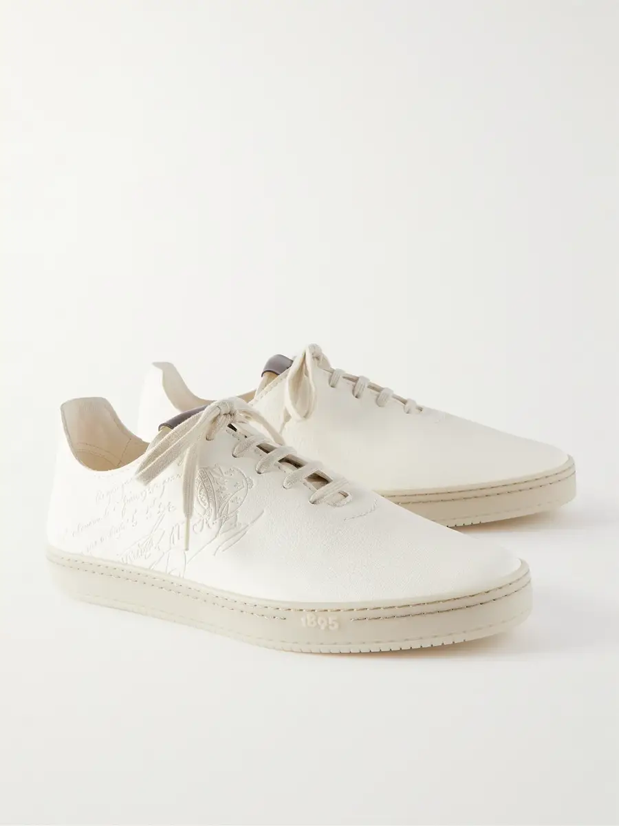 Berluti Eden Scritto Leather Sneakers - Men | Thumbnail 3 Berluti Eden Scritto Leather Sneakers - Men | Thumbnail 3