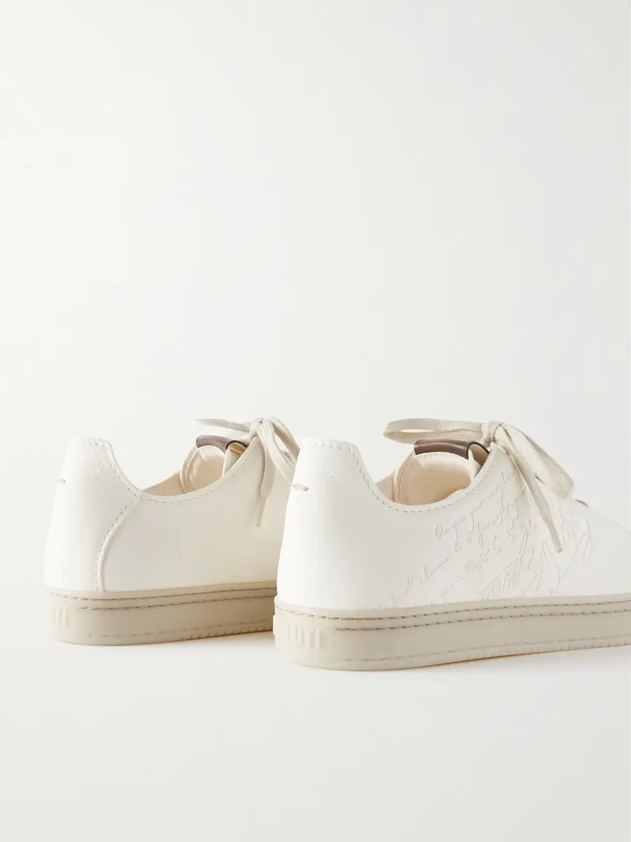 Berluti Eden Scritto Leather Sneakers - Men | Thumbnail 4 Berluti Eden Scritto Leather Sneakers - Men | Thumbnail 4