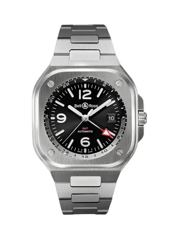 Bell & Ross BR 05 Automatic GMT Stainless Steel Watch, Ref. BR05G-BL-ST/SST - Men