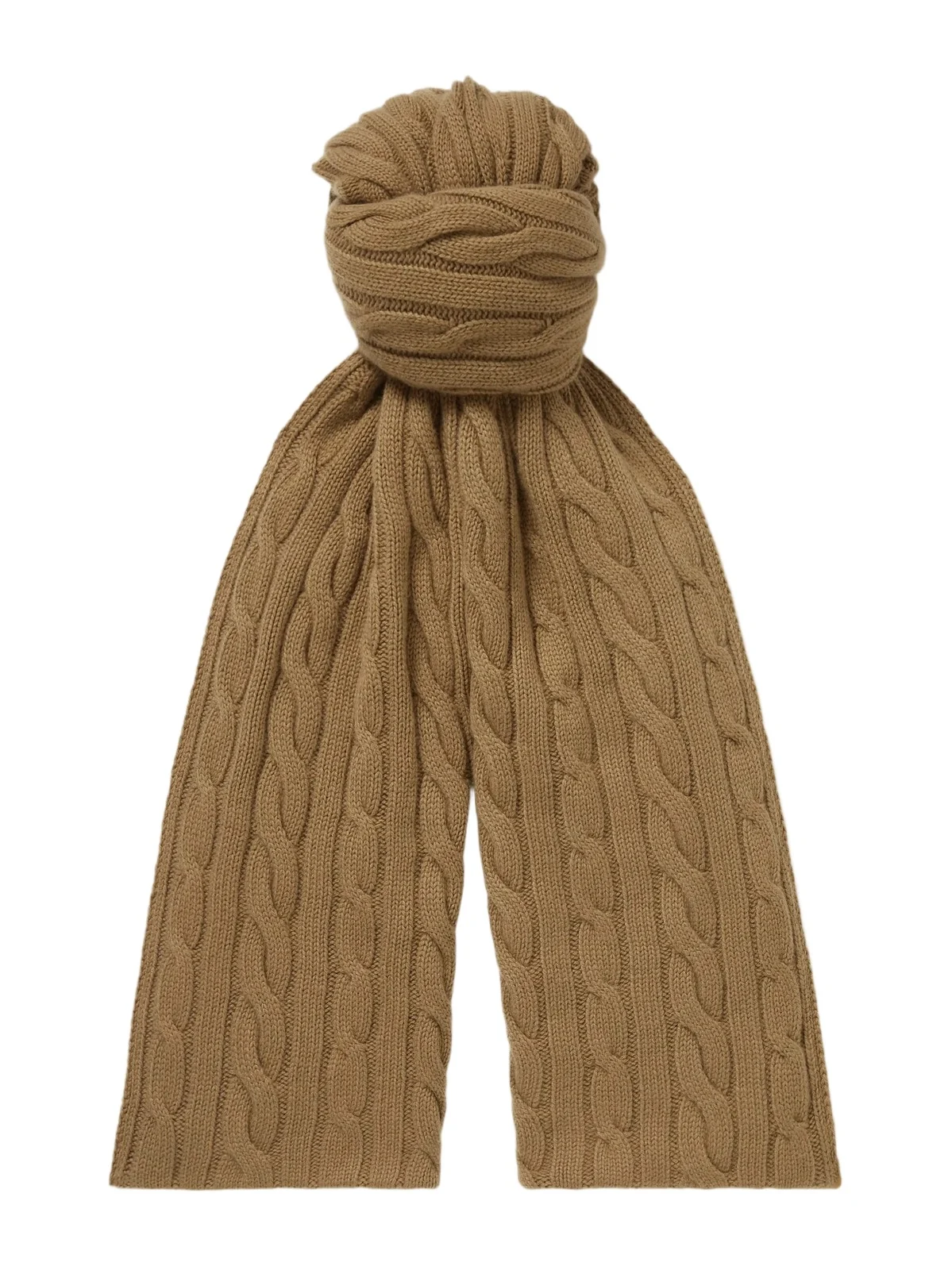 Cable-Knit Baby Cashmere Scarf - Men Cable-Knit Baby Cashmere Scarf - Men