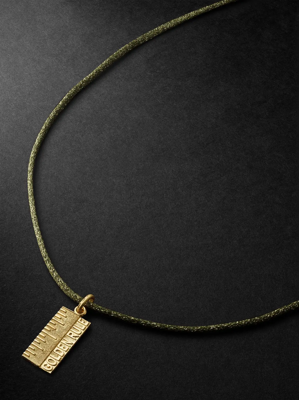 Florentine Finish Golden Rule Gold and Lurex Necklace - Men