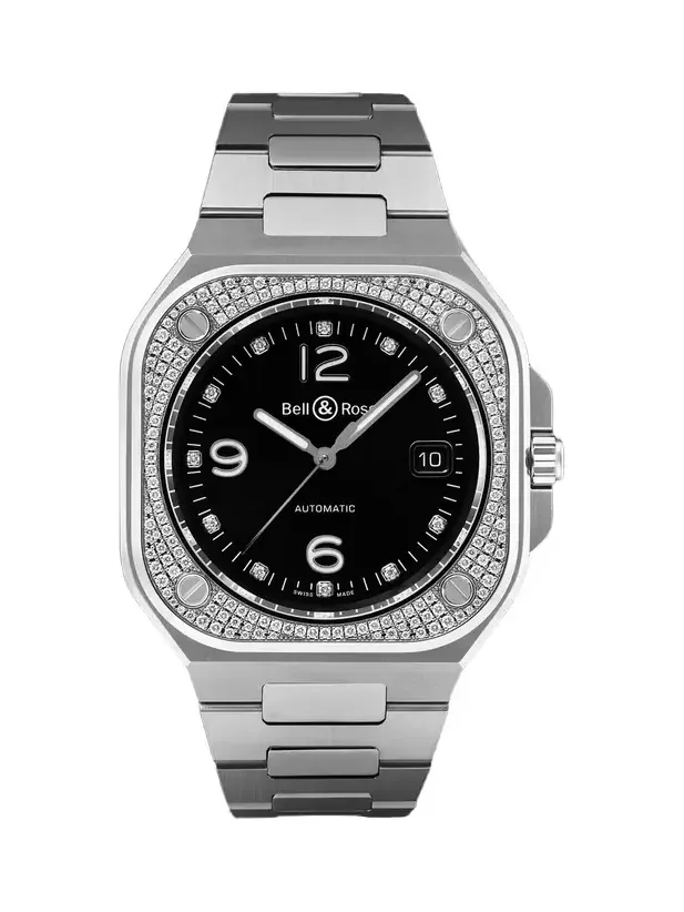 BR 05 Automatic Stainless Steel and Diamond Watch, Ref. BR05A-BL-STFLD/SST - Men BR 05 Automatic Stainless Steel and Diamond Watch, Ref. BR05A-BL-STFLD/SST - Men