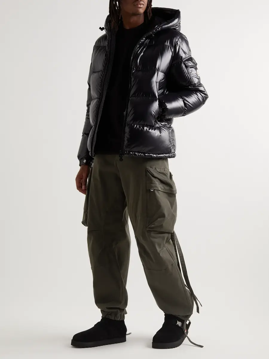 Moncler Wide-Leg Stretch-Cotton Cargo Trousers - Men | Thumbnail 2