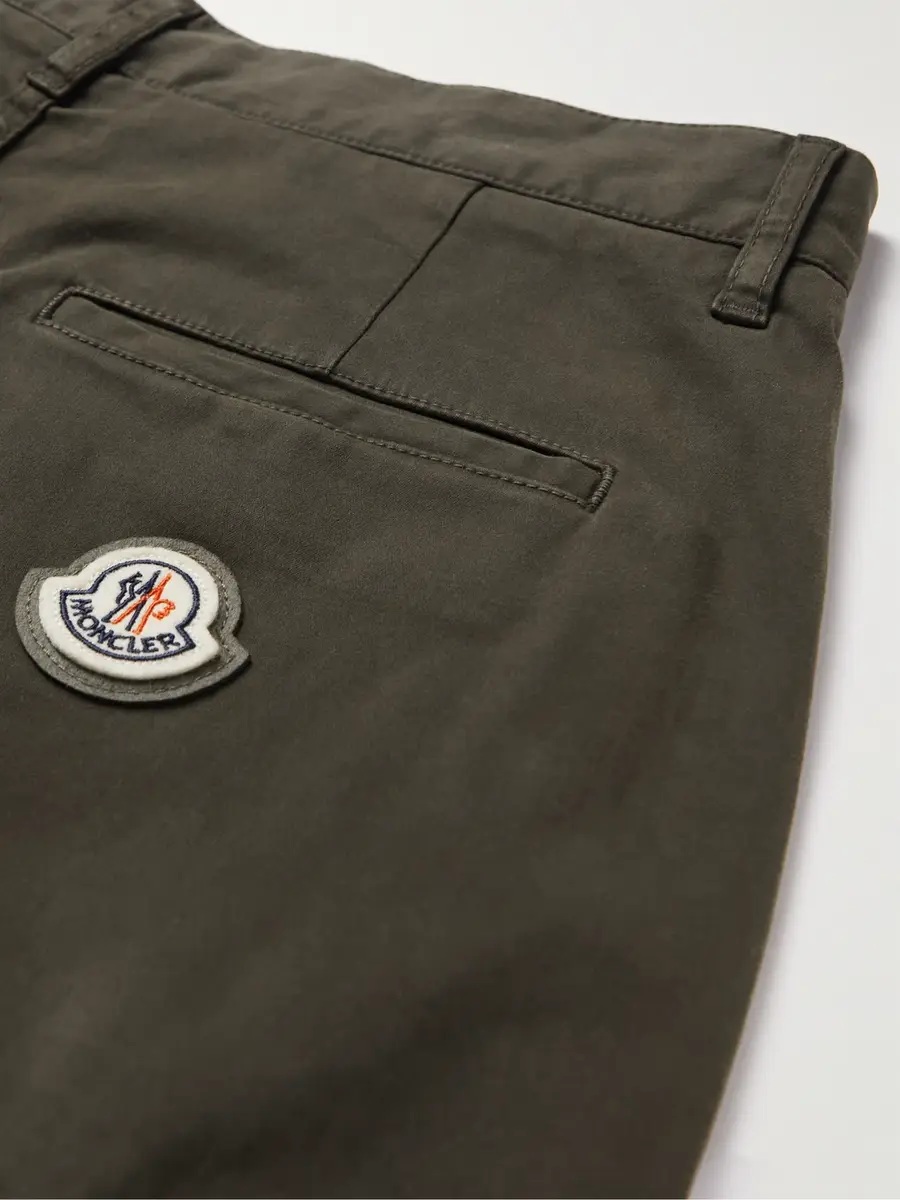 Moncler Wide-Leg Stretch-Cotton Cargo Trousers - Men | Thumbnail 4