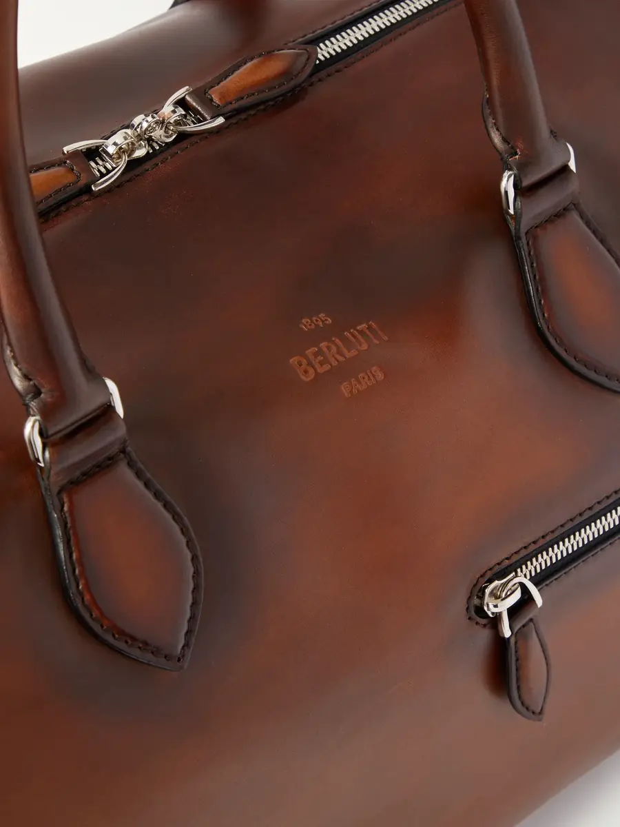 Berluti Jour Off Scritto Venezia Leather Duffle Bag - Men | Thumbnail 4