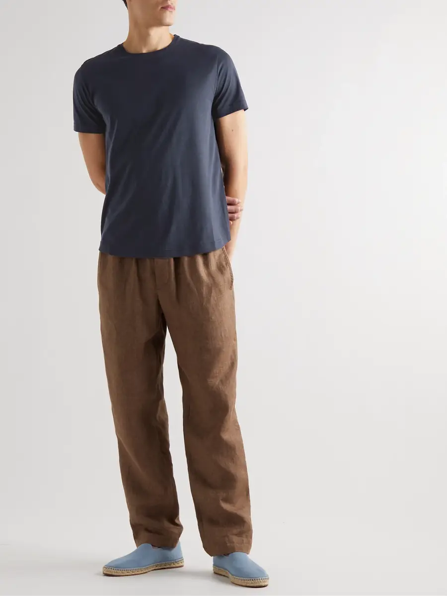 Loro Piana Slim-Fit Silk and Cotton-Blend Jersey T-Shirt - Men | Thumbnail 2 Loro Piana Slim-Fit Silk and Cotton-Blend Jersey T-Shirt - Men | Thumbnail 2