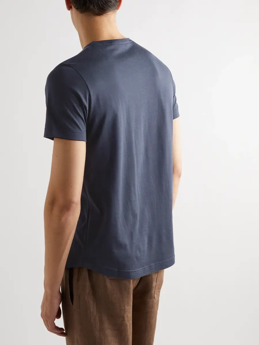 Loro Piana Slim-Fit Silk and Cotton-Blend Jersey T-Shirt - Men | Thumbnail 3 Loro Piana Slim-Fit Silk and Cotton-Blend Jersey T-Shirt - Men | Thumbnail 3
