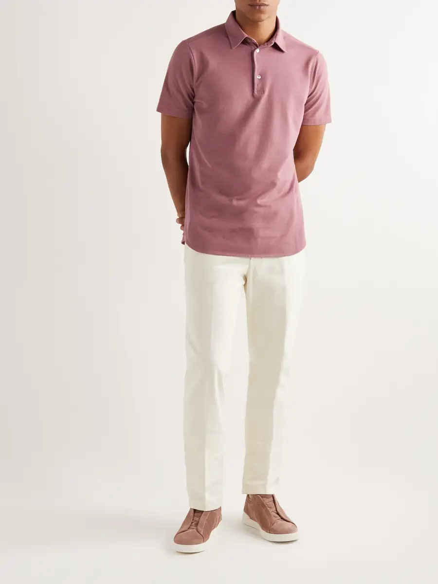 Loro Piana Slim-Fit Cotton-Blend Trousers - Men | Thumbnail 2