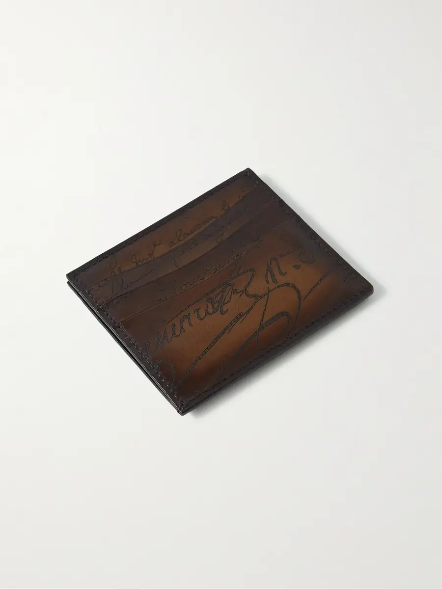 Berluti Bambou Scritto Venezia Leather Cardholder - Men | Thumbnail 2 Berluti Bambou Scritto Venezia Leather Cardholder - Men | Thumbnail 2