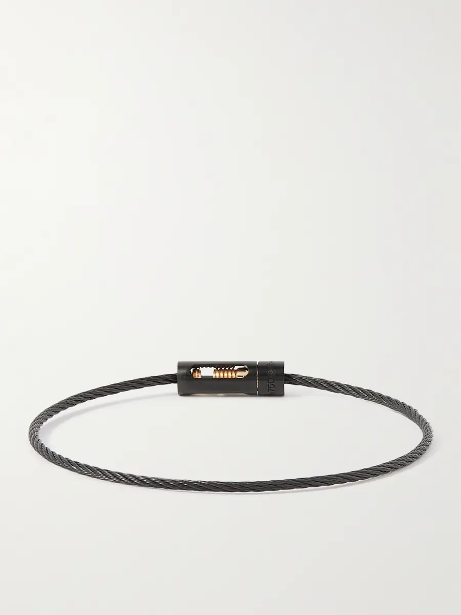 LE GRAMME 5g Recycled Titanium, Polished-Ceramic, Stainless Steel and 18-Karat Gold Bracelet - Men | Thumbnail 3 LE GRAMME 5g Recycled Titanium, Polished-Ceramic, Stainless Steel and 18-Karat Gold Bracelet - Men | Thumbnail 3