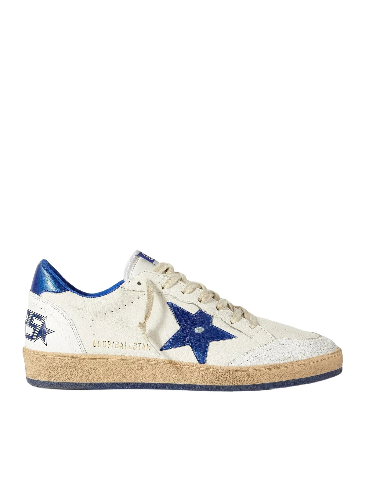 Ball Star Distressed Leather Sneakers - Men