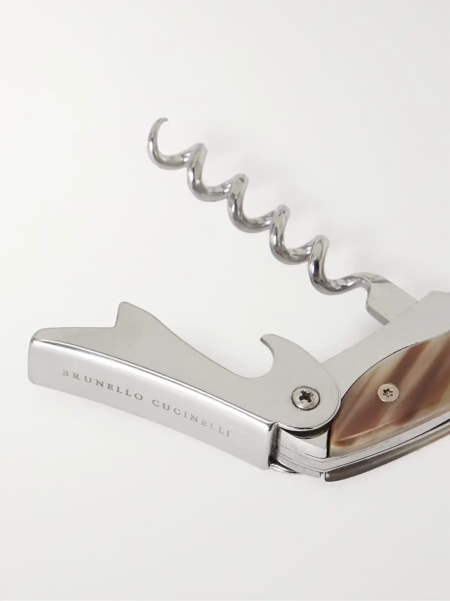 Brunello Cucinelli Stainless Steel and Horn Corkscrew - Men | Thumbnail 3