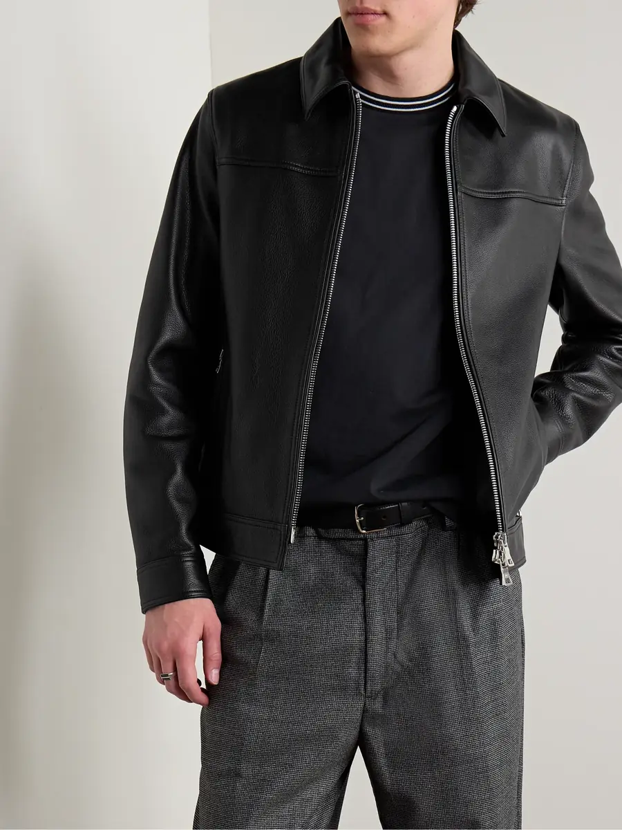 MR P. Full-Grain Leather Coach Jacket - Men | Thumbnail 3