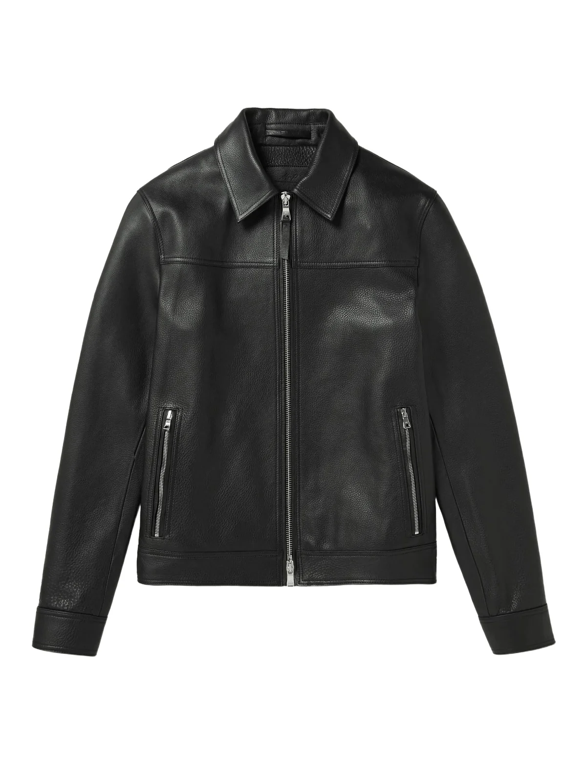 Full-Grain Leather Coach Jacket - Men