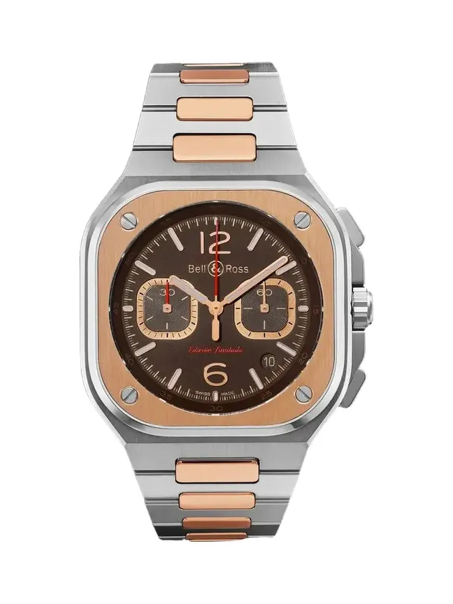 BR 05 Limited Edition Automatic Chronograph Stainless Steel and Rose Gold Watch, Ref. BR05C-LDA/SSG - Men BR 05 Limited Edition Automatic Chronograph Stainless Steel and Rose Gold Watch, Ref. BR05C-LDA/SSG - Men