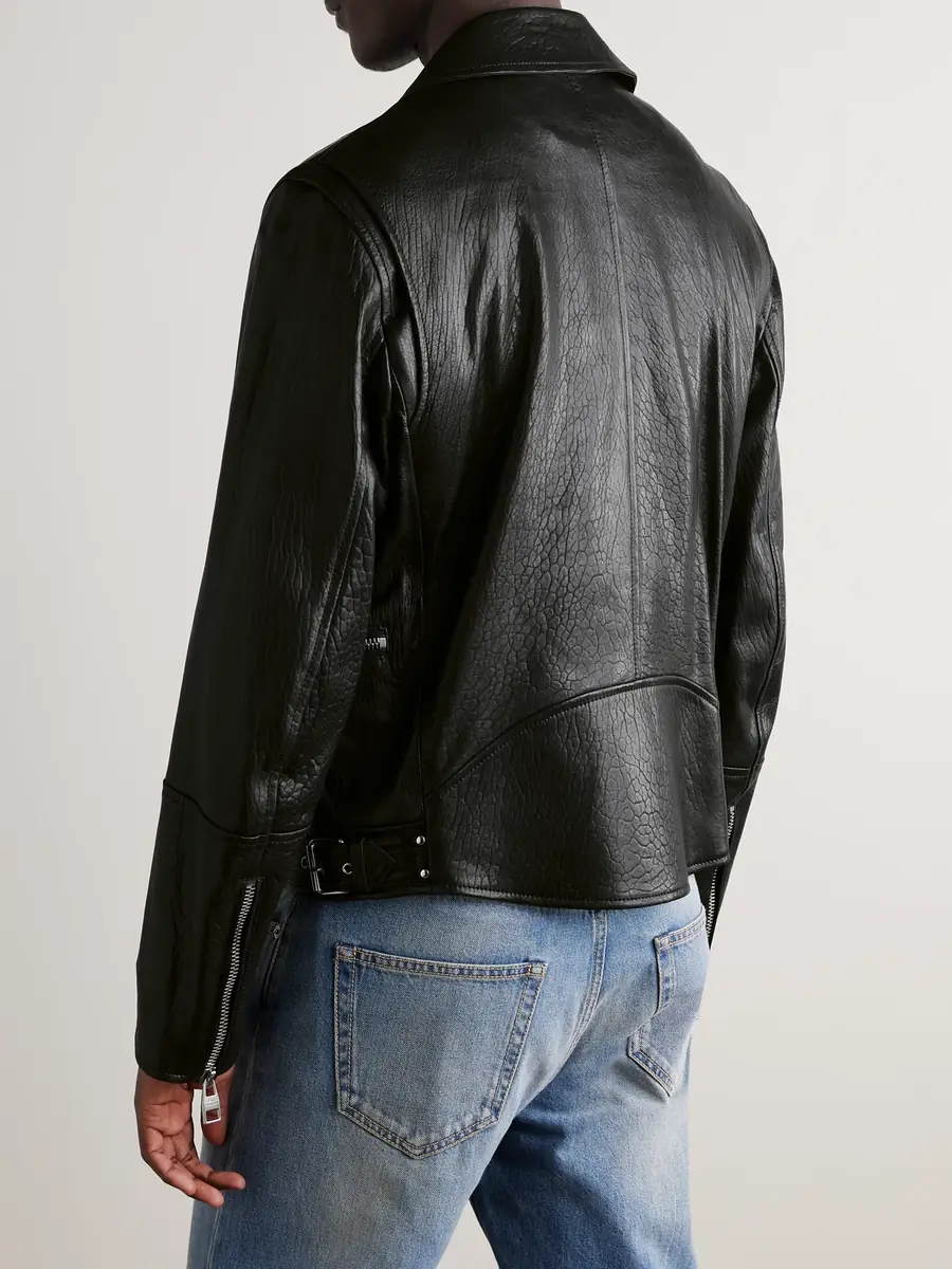 Alexander McQueen Slim-Fit Zip-Detailed Leather Biker Jacket - Men | Thumbnail 3 Alexander McQueen Slim-Fit Zip-Detailed Leather Biker Jacket - Men | Thumbnail 3