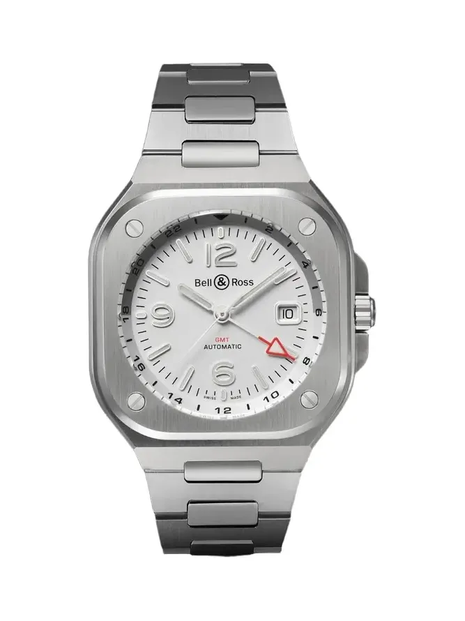 Bell & Ross BR 05 GMT Automatic Stainless Steel Watch, Ref. BR05G-SI-ST/SST - Men