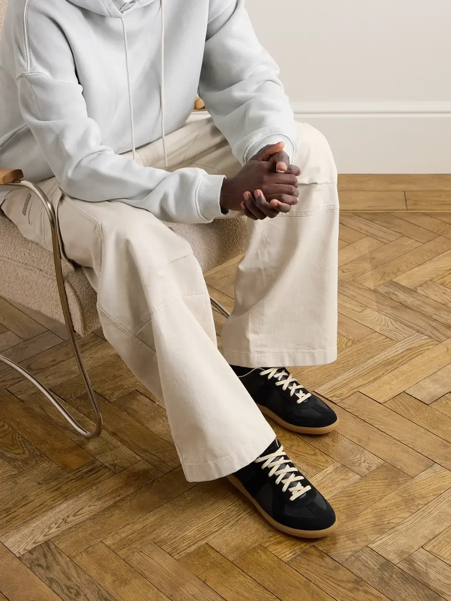 Maison Margiela Replica Leather and Suede Sneakers - Men | Thumbnail 2