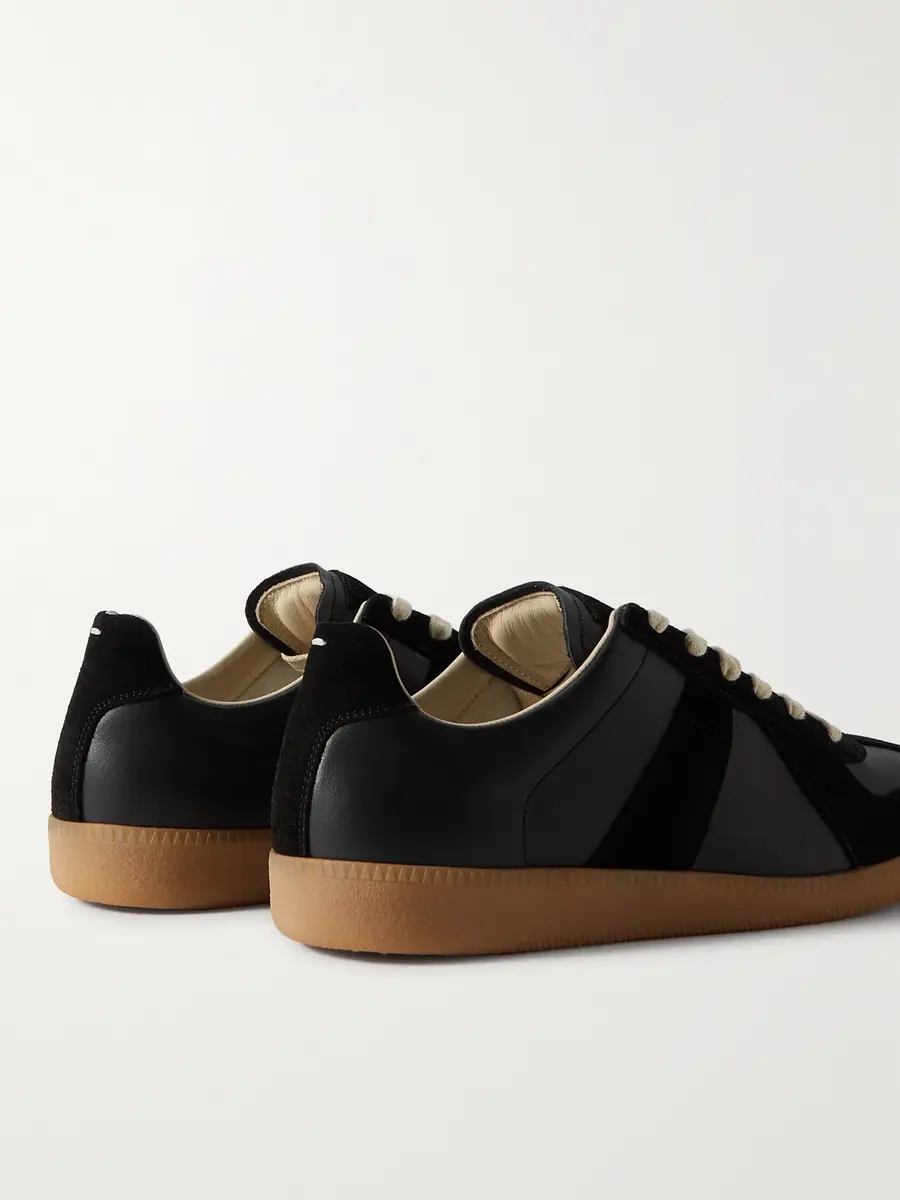 Maison Margiela Replica Leather and Suede Sneakers - Men | Thumbnail 4