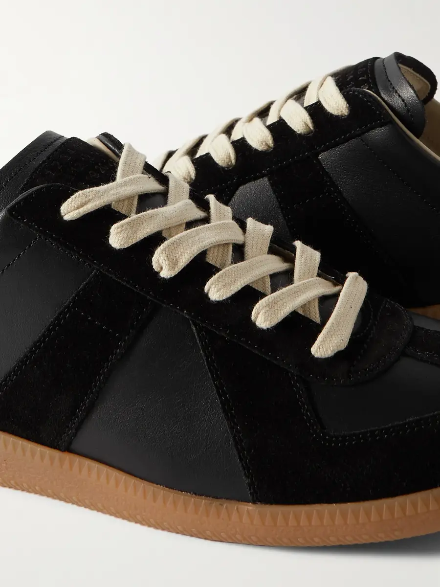 Maison Margiela Replica Leather and Suede Sneakers - Men | Thumbnail 5