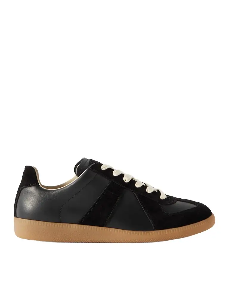 Maison Margiela Replica Leather and Suede Sneakers - Men