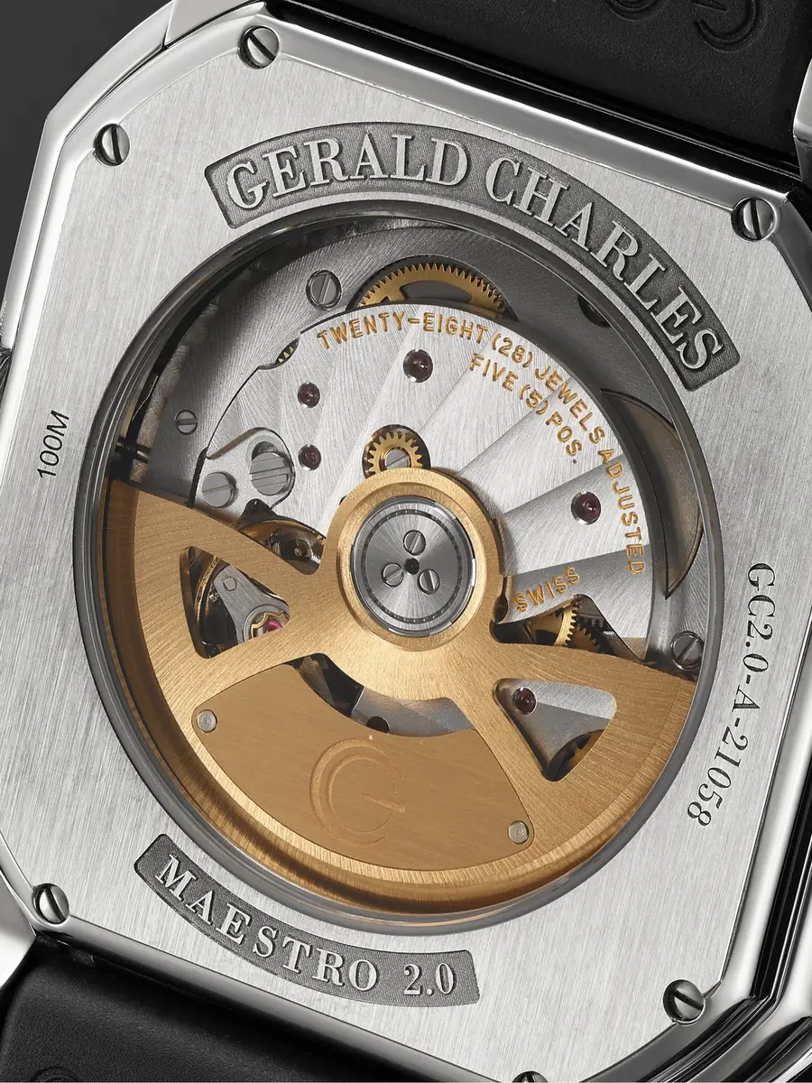 Gerald Charles Maestro 2.0 Ultra-Thin Automatic 39mm Stainless Steel and Rubber Watch, Ref. No. GC2.0-A-00 - Men | Thumbnail 3