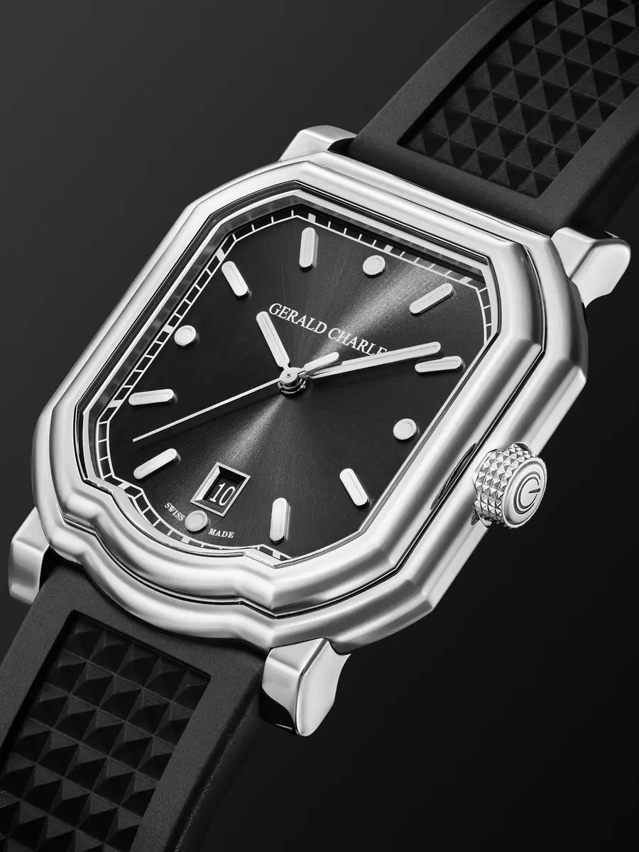 Gerald Charles Maestro 2.0 Ultra-Thin Automatic 39mm Stainless Steel and Rubber Watch, Ref. No. GC2.0-A-00 - Men | Thumbnail 4