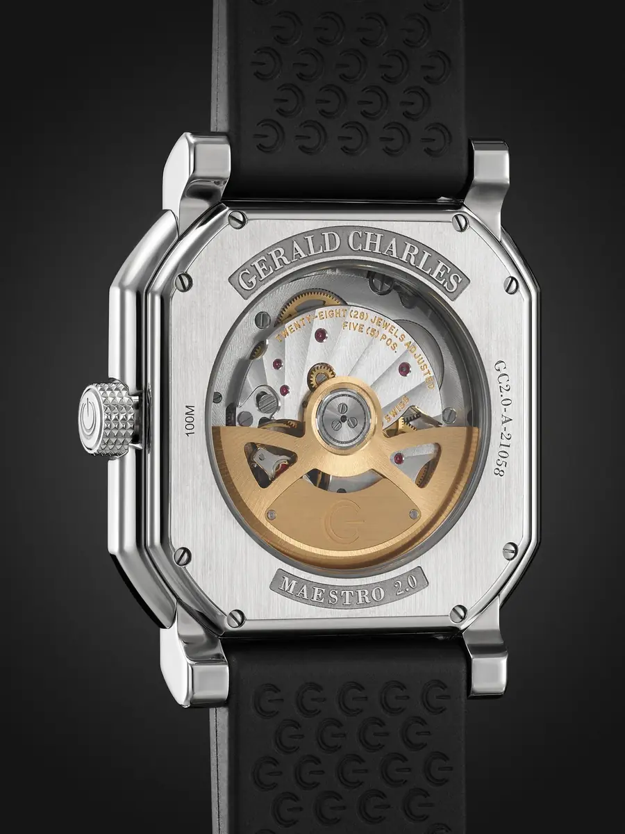 Gerald Charles Maestro 2.0 Ultra-Thin Automatic 39mm Stainless Steel and Rubber Watch, Ref. No. GC2.0-A-00 - Men | Thumbnail 5